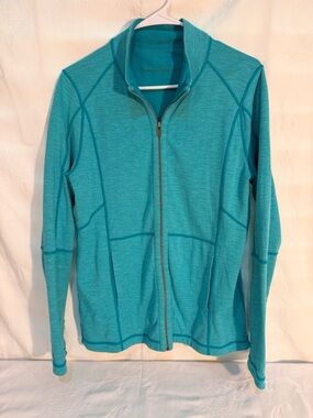 Tommy Bahama Reversible Teal Zip-Front Pullover M T0028
